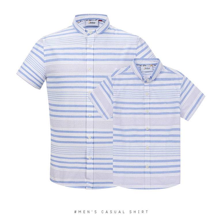 Anti-pilling Logo personnalisé Bouton vers le haut Manche courte 100% coton chemise pour enfants chemise pour garçons