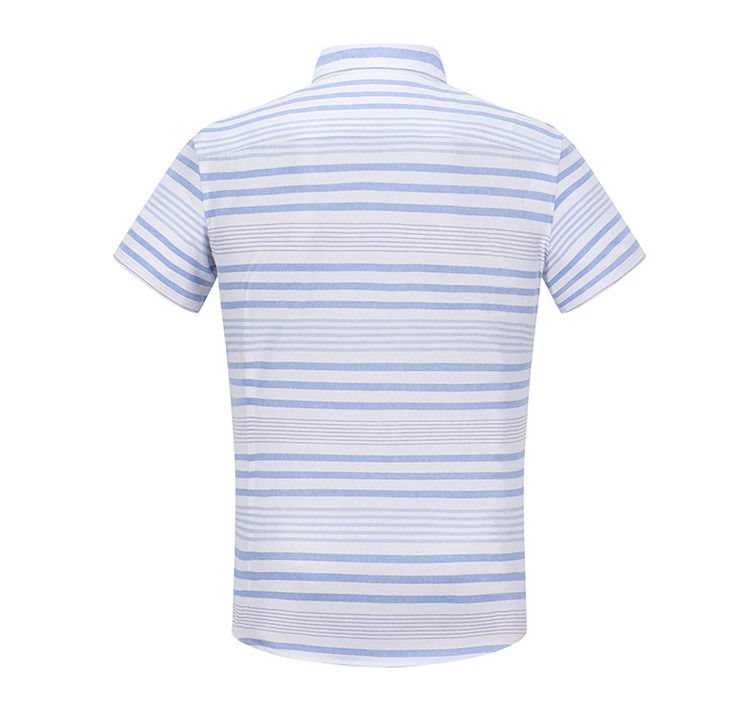 Anti-pilling Logo personnalisé Bouton vers le haut Manche courte 100% coton chemise pour enfants chemise pour garçons