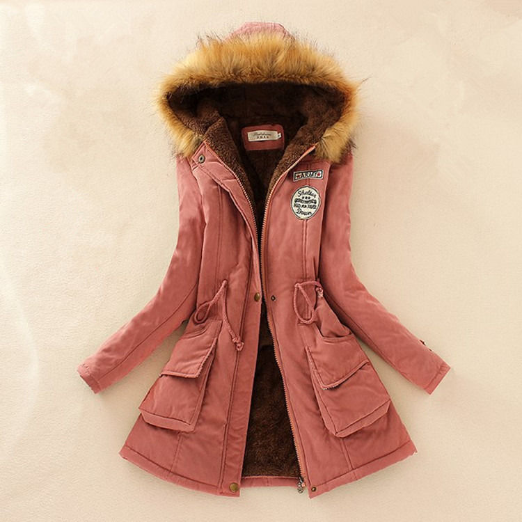 Vêtement d'hiver 2019 pour femmes Vêtement de parka épais et décontracté respirant avec une doublure chaude en laine