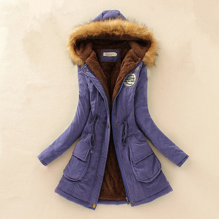 Vêtement d'hiver 2019 pour femmes Vêtement de parka épais et décontracté respirant avec une doublure chaude en laine