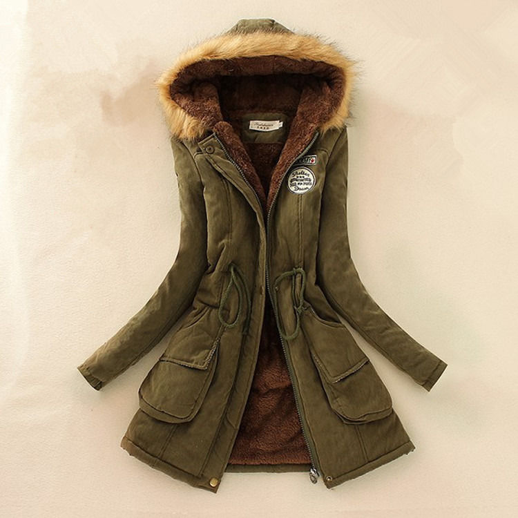 Vêtement d'hiver 2019 pour femmes Vêtement de parka épais et décontracté respirant avec une doublure chaude en laine