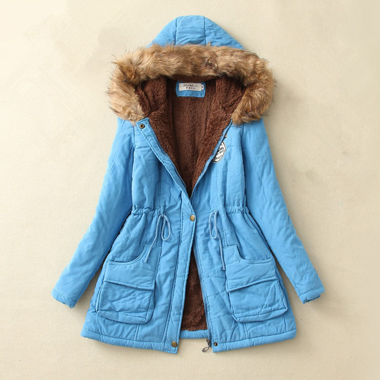 Veste d'hiver épaisse femme veste d'hiver parka veste avec fourrure doublure de col chaud veste en laine épaisse