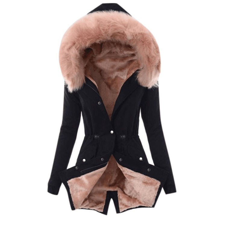 Vêtements pour femmes imperméables à l'eau 2020 collier chaud en fourrure laine femmes vestes coton manteau à capuche